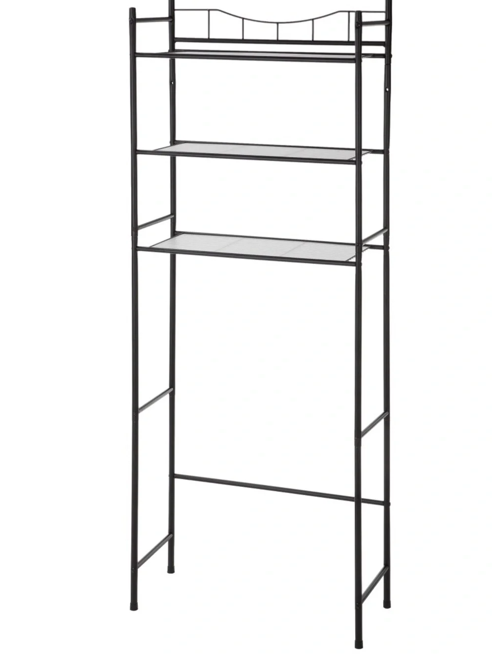 Mainstays Matte Black 3-Shelf Over Toilet Space Saver